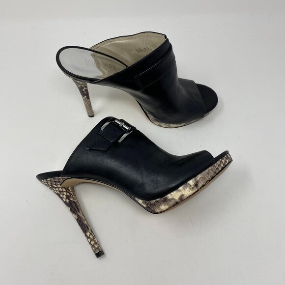 michael kors isabella leather slip on mules - Picture 1 of 8